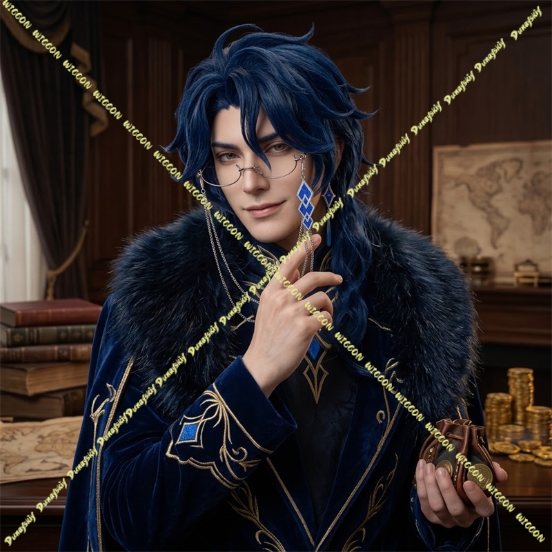 Cosplay Anime Black Hair - Parrucca Cosplay Pantalone Genshin Impact, Capelli