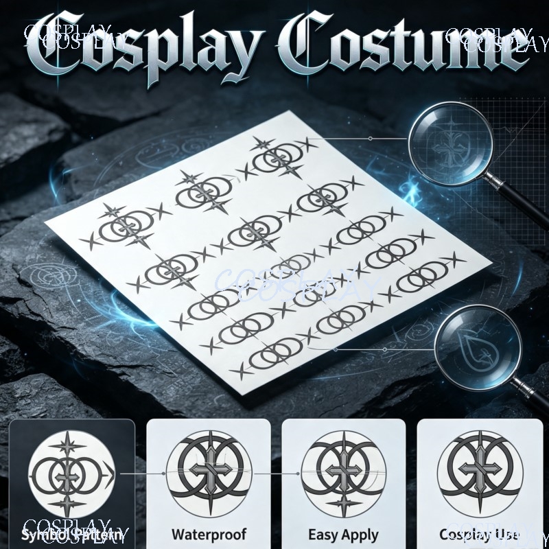 Anime Cosplay Photoshoot - Arknights Endfield Tatuaggio Temporaneo a Trasferimento