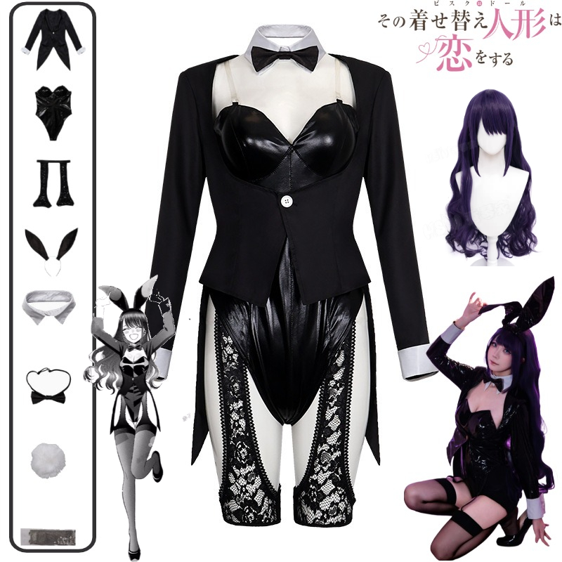 Cosplay Anime Black Hair - Costume Cosplay My Dress-Up Darling Kitagawa