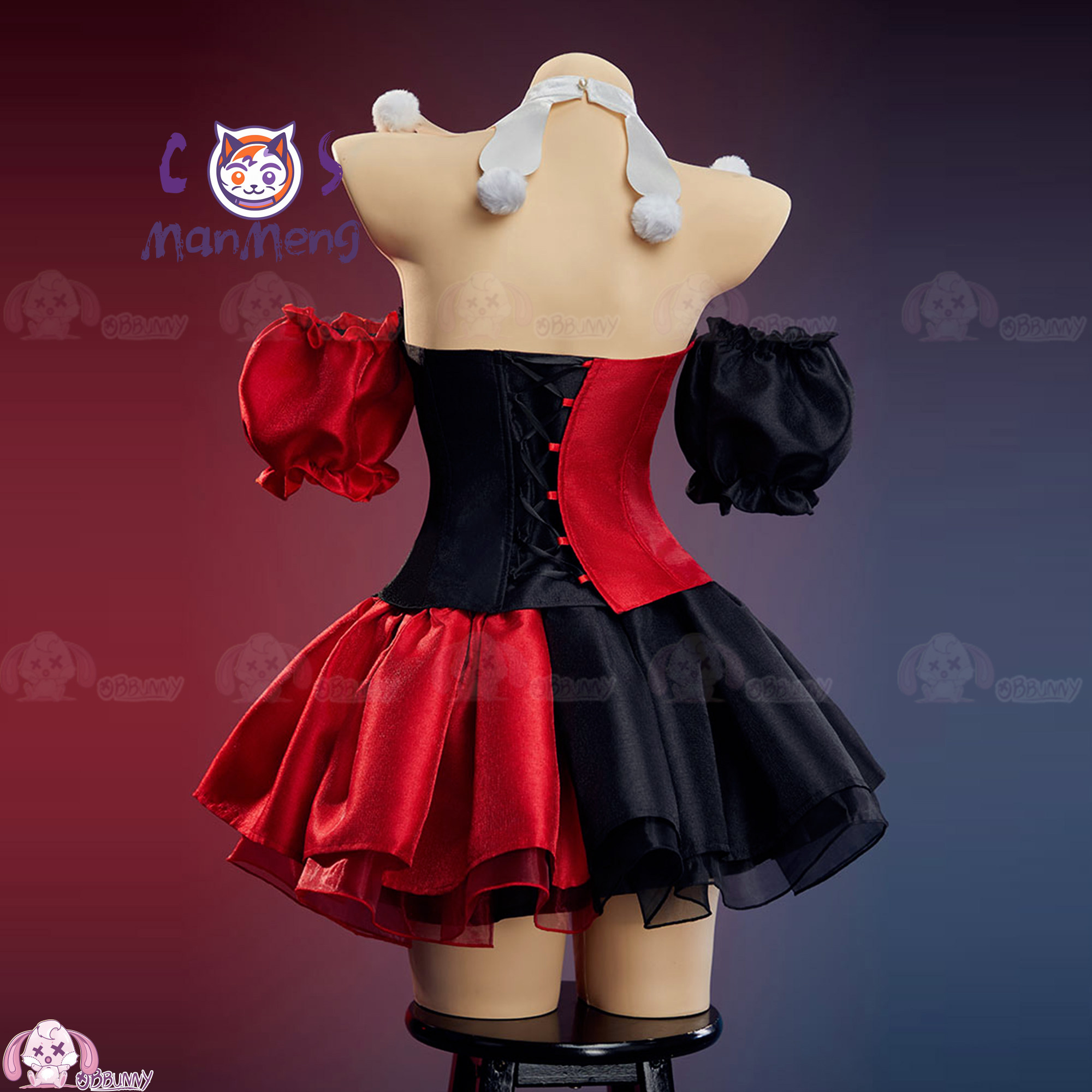 Anime Cosplay Red - Nuova gonna gotica Lolita da clown,