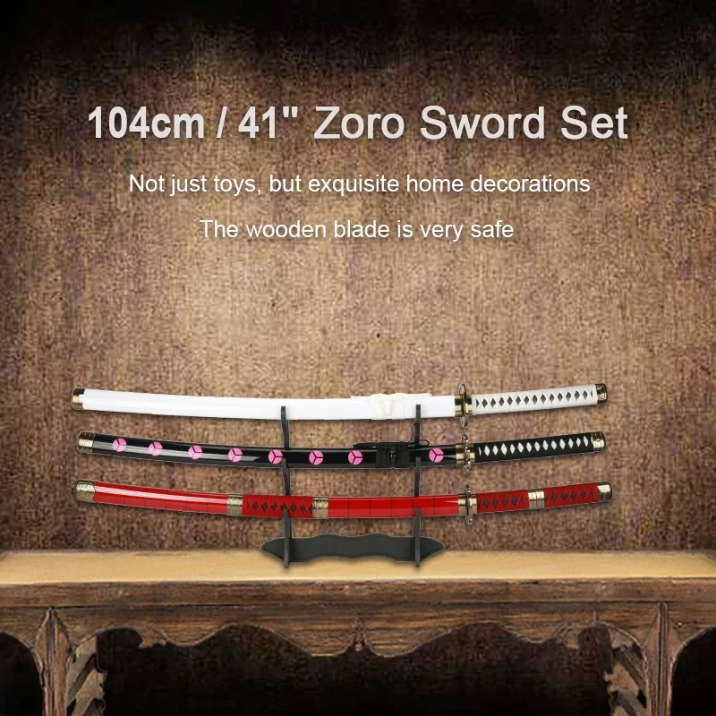 Cosplay Anime Zoro - 2026 Set di 3 Spade di