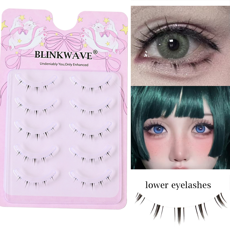 Anime Cosplay Eye Makeup - Ciglia Finte Inferiori Stile Manga, Naturali