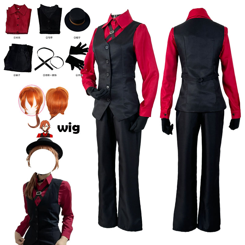 Anime Cosplay Red - Costume Cosplay Anime Bungo Stray Dogs