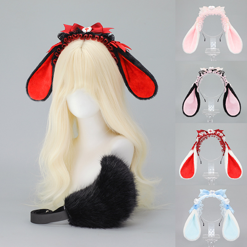 Anime Cosplay Girl Photo - Lolita Fascia per orecchie di coniglio