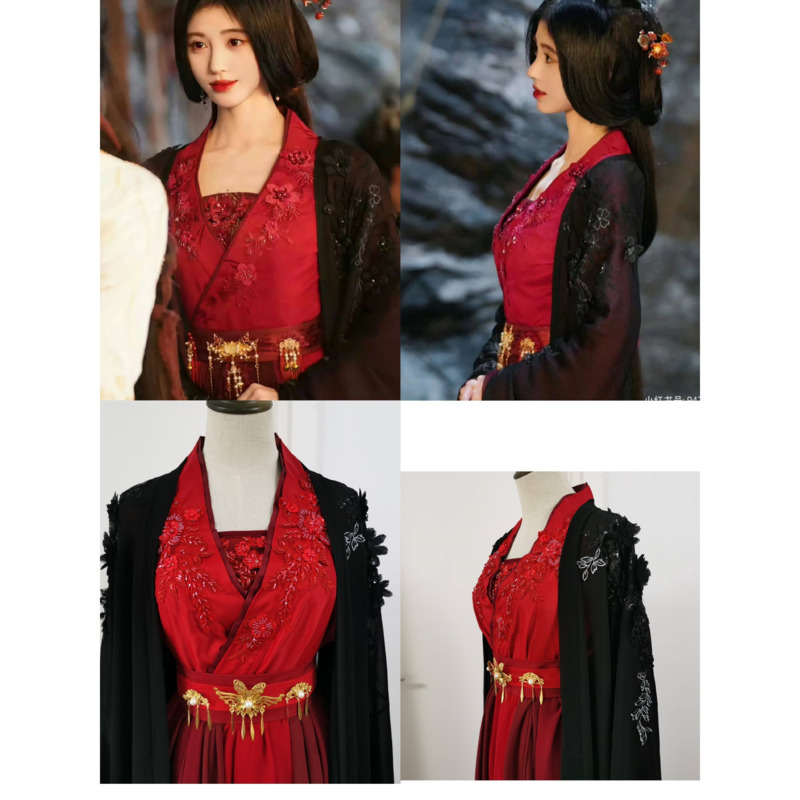 Costume Hanfu nero e rosso di  - Anime Cosplay Red recensione e prezzo