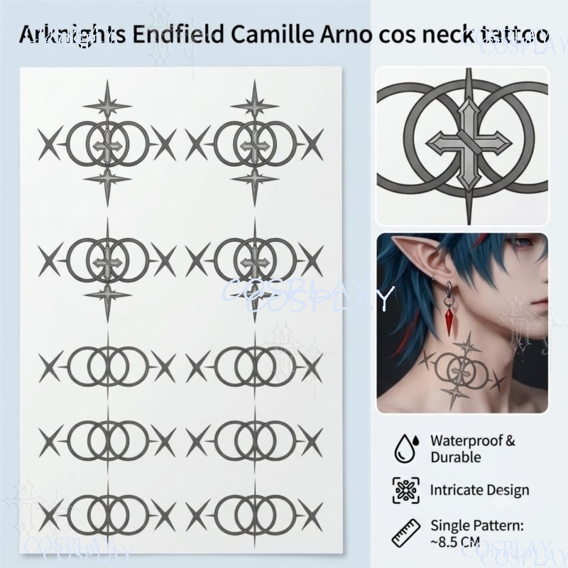 Arknights Endfield Tatuaggio T - Anime Cosplay Photoshoot recensione e prezzo